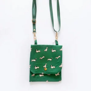 Pochette en tissu vert